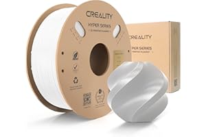 ‎CREALITY Creality PLA Filament,Hyper PLA 1.75mm Do Drukarek 3D: Zakres Drukowania 30 mm/s - 600 mm/s Hyper Flow Szybka Dokładność Wymiarowa +/- 0,02 mm for Drukarek 3D FDM, 1 kg Biały