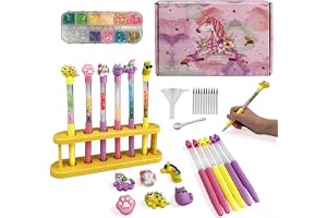 CHALVIOR Pennor Gör-det-själv-set, 37 stycken Pennor Pysselset Barn, Personaliserad Penna Tillverka, Gör-det-själv-personalis