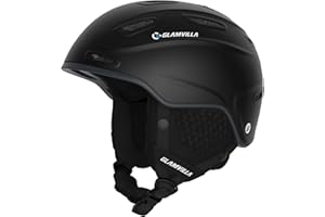 GLAMVILLA Casque de Ski pour Homme/Femme,Unisexe Léger Casque de Snowboard, Casque de Sports de Neige avec Système de Ventilation Réglable