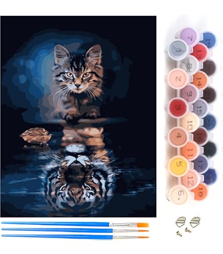 Malen Nach Zahlen DIY Kit 'Ziege/Schaf' Für Erwachsene | Ölgemälde-Set 40x50cm | Geschenk & Home Deko (ohne Rahmen)