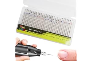CANCYCC 30 Stück Diamant Nagelfräser Bit, Keramik Bohrer für Nägel, Acryl, Diamant Nagelhaut Efile Hartmetall Entferner für Zuhause, Salon, Gel, Maniküre, Pediküre Werkzeuge