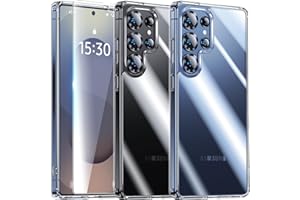 UniqueMe für Samsung Galaxy S25 Ultra Hülle - Handyhülle für Samsung Galaxy S25 Ultra Case, Rundumschutz Schutzhülle Cover,1 Handyhülle & 2 Schutzfolie - Transparent