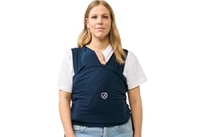 Koala Babycare Baby Sling Carrier Stretchy - Baby Wrap Carrier up to 10 kg (Approved up to 15 kg) in 100% Cotton - Certified by Italian Babywearing Education Centre (Scuola del Portare) - Blue