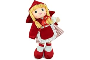 TEOREMA GIOCATTOLI Teorema – Muñeca de Trapo de Carlota de Cuentos de Hadas, muñeca de Tela, Juguete para niños, Altura 30 cm