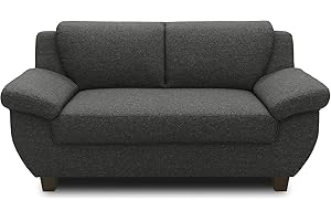 ‎DOMO. COLLECTION DOMO. collection Panama 2 Sitzer, Sofa, 2er Couch, Garnitur, 3-2-1, anthrazit, 159 cm