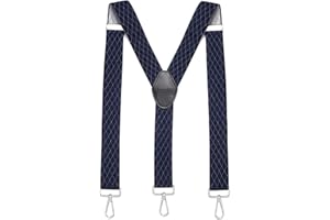 MASADA tirantes calidad fabricados a mano, con cierres de mosquetón resistentes y ajustes continuos con anchura de 3,5 cm para tallas de hasta 195 cm