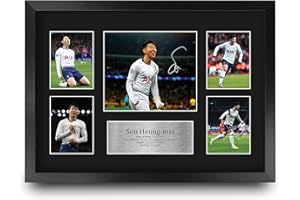HWC Trading FR A3 Son Heung-min Tottenham Hotspurs Spurs Geschenke Gedruckt, Signiert Autogramm Bild, Für Fußball-Fans Und Anhänger - A3 Framed