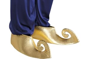 Atosa Sultan-Par de cubrezapatos, liso, color dorado, talla única (Boland 49244)