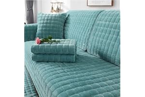 CUGZUE Samt Sofabezug 1 2 3 4 Sitzer Sofaschoner rutschfest L Form Sofaüberwurf, Couch Bezug Ecksofa, Sofa Überzug Couchbezug U Form,Pets Dog Sofa Überwurf Sofaschutz Überwurfdecke,I-110x210cm
