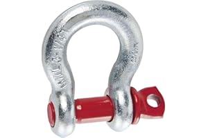 Provence Outillage CT59/0214 Morsetto a cavallotto ad alta resistenza, Argento/Rosso, 3.2 tonnellate