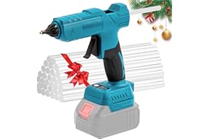 BYZESTY Pistola Silicona Caliente Inalambrica, Pistola de Silicona Caliente 200W para Batería Makita de 18V, Pistola de Silicón Calentamiento Rápido, con 42 x 11 mm Barras de Pegamento