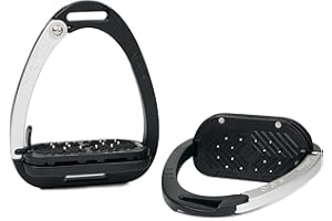 LeMieux Vector Control Stirrup - Black / Aluminium - Aviation Grade Aluminium - Lightweight - Ergonomic Footplate