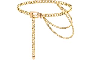 DTWAWA Chain Belts for Women Multi Layer Waist Chain Body Belly Jewelry for Her