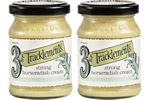 Tracklements Strong Horseradish Cream, A Great Condiment for Sarnies, Salads and a Sunday Roast or Partnered with Bloody Mary, Gluten Free, Vegetarian Friendly, 2 x 140g Jars