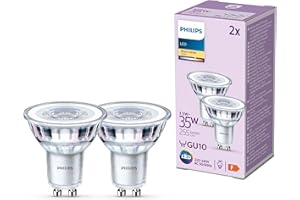 Philips, pack de 2 ampoules LED GU10, 35W, blanc chaud non dimmable