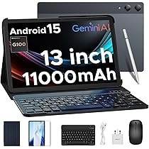 DOOGEE TAB E3 Pro Android 15 Tablet 13 Inch, 11000mAh Big Battery