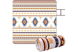 AeroGlo Picnic Blanket Waterproof, 200x200CM Large Beach Blanket with Carrying Handle, Outdoor Picnic Mat Foldable Sand Proof Blanket for Wet Grass Hiking Camping