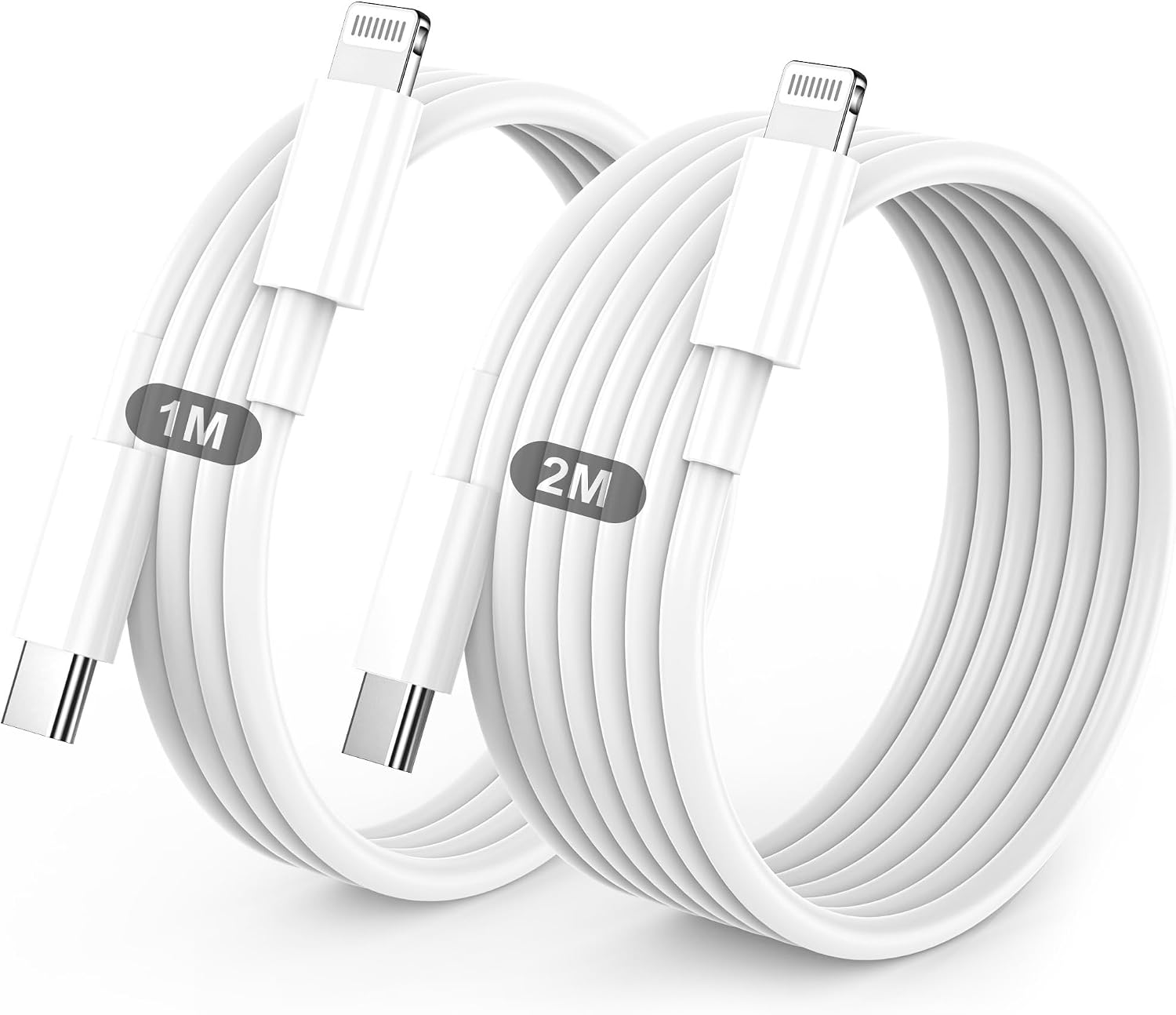 USB C to Lightning Cable 2Pack 1M +2M MFi Certified, Fast Charging USB C iPhone Charger Cable Lead for Apple iPhone 14 13 12 11 Pro Max X XR XS 8 Plus, for iPad- Type C to Lightning Cable