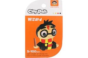 STANDS OUT, SUPPLYING OUTSTANDING GIFTS Clay Pals Boy Wizard - Easy Sculpt Fun Fast Air Drying Non Toxic Quick Dry Ultra Light Creative Clay Art and Craft Modelling Set for Kids