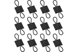 MOONSING Chalecos Tácticos Mochilas Accesorios, Tácticas Al Aire Libre Sistema Molle, Táctico Retenedor con Hebilla para Botellas, Tubo de Antena, Negro (12 Piezas)