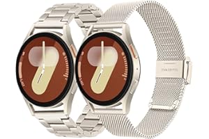 TRUMiRR Kompatibel mit Galaxy Watch 7 40mm Armband, Mesh Gewebte Edelstahl Uhrenarmband Metall Armband für Samsung Galaxy Watch 7 6 5 4 40mm 44mm/Watch 6 Classic 43mm 47mm