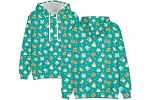 ACBANANA Men's/Women's Long Sleeve 3D Printed Hoodie Animal Crossing Cosplay Casual Loose Sweatshirt Kangaroo Pocket Pullover (XXS-4XL)