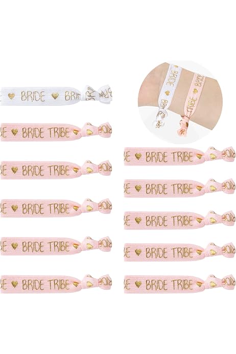 Set Accessoires EVJF Geosar - Bracelets 'Braut' & 'Team Braut' + Cartes - Cadeau Enterrement Vie De Jeune Fille
