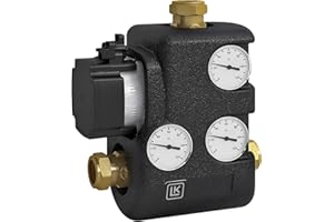 RAIK LK Robinetterie Groupe de refoulement LK 810 ThermoMat 2.0 - Pompe à haute efficacité - Température de retour chaude constante - Pour systèmes de chauffage, chauffages à bois, chaudières à granulés