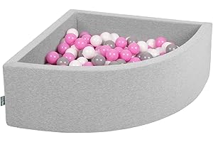 KiddyMoon Soft Ball Pit Quarter Angular ∅ 7Cm / 2.75In For Kids, Foam Ball Pool Baby Playballs, Made In The EU