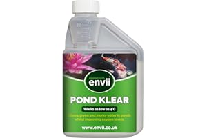 Envii Pond Klear - Favorise Une Eau Cristalline de Bassin, Naturel Clarificateur d’Eau de Bassin, Limite la Formation des Algues sans Danger pour Tous Les Poissons - Traite 20 000 L