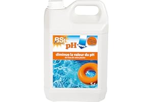 BSI - pH Moins - Liquide - Pour Diminuer Et Stabiliser Le Potentiel Hydrogène De l'Eau - Idéal En Piscine Et Spa - Retrouvez Une Baignade Agréable - 5L, Bleu