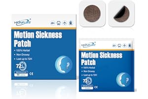Hionfurt Lot de 80 Patchs Contre le Mal des Transports pour Croisière, Voiture, Bateau, Avion et Autres Formes de Mouvement, Non Somnolent et Efficace, Durable 72 h