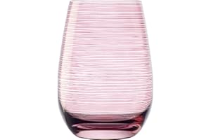 Stölzle_Lausitz verres TWISTER 465 ml lilas I lot de 6 I lavables au lave-vaisselle I haute résistance aux chocs I service universel de verres à eau & verres à jus & verres à long drink