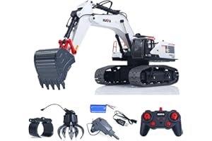 Toucan RC Hobby 1/14 HUINA RC escavatore metallico modello 1594 batteria luce radio 28 CH Sound