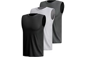 HIOUTDOOR 3 Or 5er Pack Sport Tank Top Herren äRmellos Shirt Fitness Achselshirt Schnelltrocknend Muskelshirt Atmungsaktiv Laufshirt Tanktop Gym Funktionsshirt Sleeveless Sportshirt Westen Multipack
