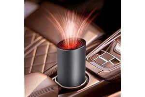 Minleer Portable 12V Car Heater for Fast Heating and Demisting, Compact Plug-in 12V Heater for Car, Campervan and SUV, Easy to Install and Use, Reliable Winter Heater for Travel and Daily Driving