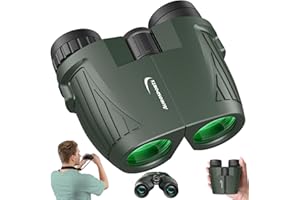 Aurosports Kompaktes Fernglas für Erwachsene und Kinder, 15 x 25 mm, Hochleistungs Vogelbeobachtung, einfacher Fokus, kleines mit schwacher Lichtsicht, für Reisen