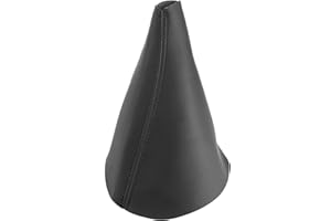 BEDIFFER Copri-cambio in pelle PU Copri-cambio per auto Morbido Copri-stivale per cambio automatico adatto per H3 2005-2011(Linea nera),Interni automobilistici