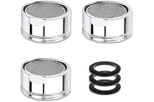 ILLUVA 3 Stück Strahlregler M28, Wasserhahn Sieb, Mischdüse mit Edelstahlfilter inkl., Wasserhahn Aufsatz Strahlregler(28mm Außengewinde)