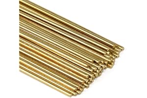 AFASOES 50 Pièces Tiges en Laiton 2mm* 250mm Barre en Laiton Ronde Longueur Laiton Solide Barre Cylindrique en Laiton Massif Tige Courte Métal dans Domaine Industriel pour Fraisage Tournage Perçage