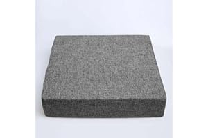 Waigg Kii Chair Cushions Seat Pads,Dining Garden Chair Seat Cushion 45x45cm 50x50cm,Thick Seat Pads for Indoors Outdoors Patio Office (50 * 50 * 8CM,Dark Gray)