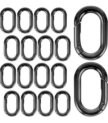 12 moschettoni a forma di cuore, clip colorate a moschettone, 4,4 x 4,2 cm, moschettone a forma di cuore, moschettone con chiusura a scatto, in alluminio, per fai da te, zaino, viaggi
