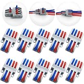 CESFONJER 10 Pcs SPL-42 Connector Cable, Biateral Compact Conductor Connector, Electrical Connectors Blocks (2 in 4 Out)