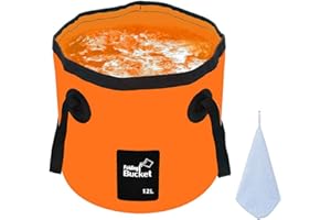 FALEIZHI 12L 20L Premium Folding Water Bucket, Outdoor Sports Lightweight Portable Collapsible Bucket for Camping Traveling Picnic Hiking Fishing Boating Gardening Car Washing