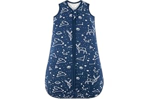 Mosebears Baby Winter Sleeping Bag, Children's Sleeping Bag, 2.5 Tog, Baby Sleeping Bags, 100% Cotton for Various Sizes from Birth to Age of 24 Months(Navy Blue,18-24 Months)