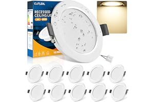 COTLEDL LED Einbaustrahler 230V Flach,10er LED Spot 5W Neutralweiß 4000K 68-80mm Lochmaß, IP44 Bad Einbauleuchten 450LM Deckenspots für Badezimmer Wohnzimmer Küche