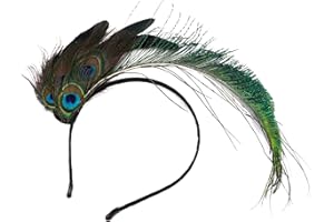 SOLUSTRE Damen Feder Stirnband 20er Jahre Haarreif Haarschmuck Bunte Flapper Haarband Kopfbedeckung Halloween Maskerade Karneval Kopfschmuck Hochzeit Cocktail Party Cosplay Gatsby Kostüm Accessoires