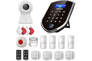 Wolf Guard WT4R Sistema de Alarma doméstica inalámbrica, Kit de Alarma WiFi/gsm 4G cámara de vigilancia 1080p, Compatible con Alexa Google Home