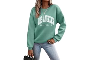 Sunnyuk Pullover Damen Herbst Sale Sweatshirt Ohne Kapuze Briefe Drucken Langarm Rundhals Pulli Winter Frauen Buchstaben Druck Locker Casual Oberteil Sport Streetwear Bluse Tops Kleidung Damen