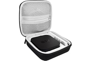 BAOMAEYEA Etui na Apple TV 4K i Siri Remote, Apple TV 4K akcesoria pudełko do przechowywania, torba do przenoszenia (czarna)